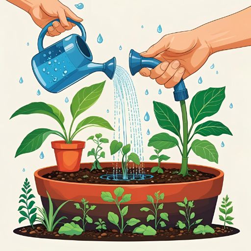 watering and soil button